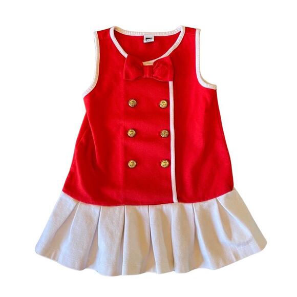 Janie & Jack 18-24M Red & White Sailor Dress – Nautical & Classic 663K - Picture 1 of 5